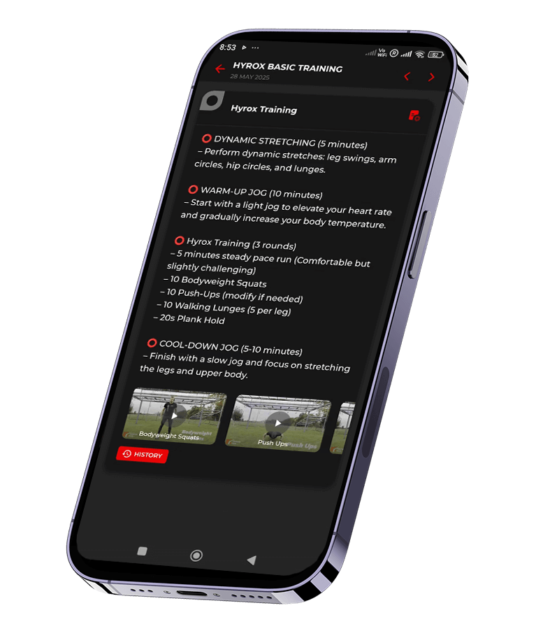 Hyrox Training Mobile App